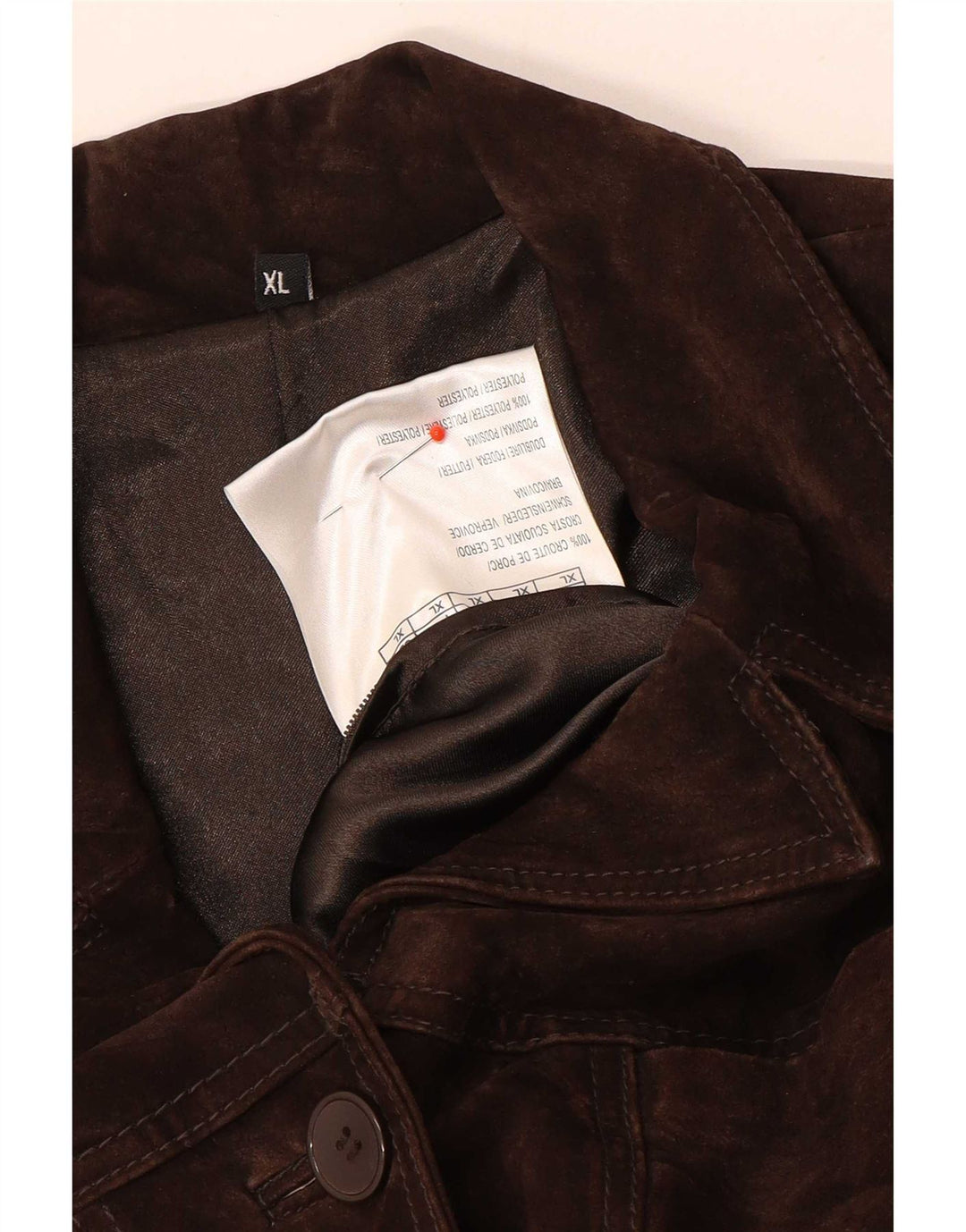 Vintage Womens Suede Jacket UK 18 XL Brown Leather