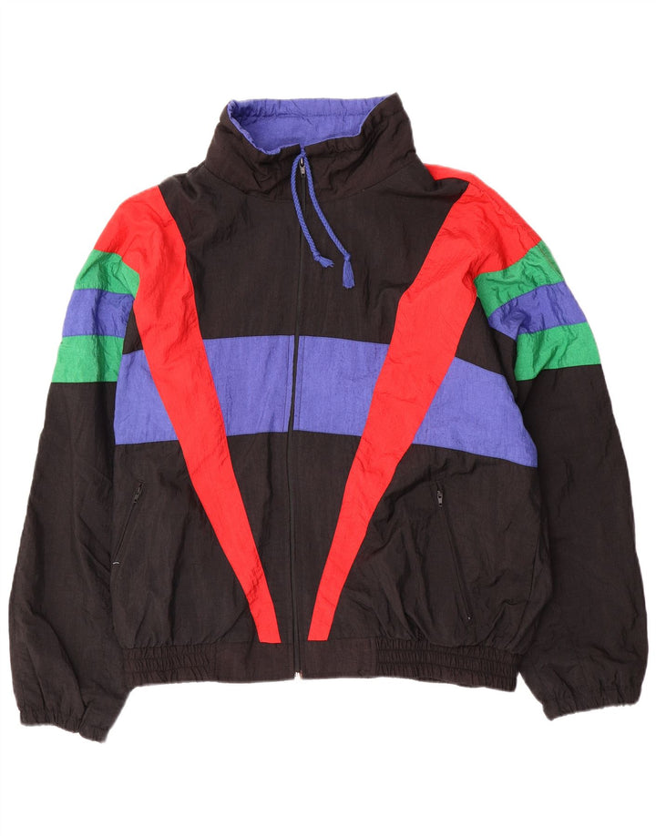 SHAMP Mens Tracksuit Top Jacket Large Multicoloured Colourblock Polyamide