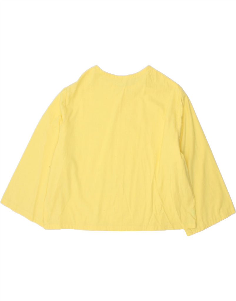 VINTAGE Womens 3/4 Sleeve Blouse Top UK 18 XL Yellow Vintage Vintage and Second-Hand Vintage from Messina Hembry 