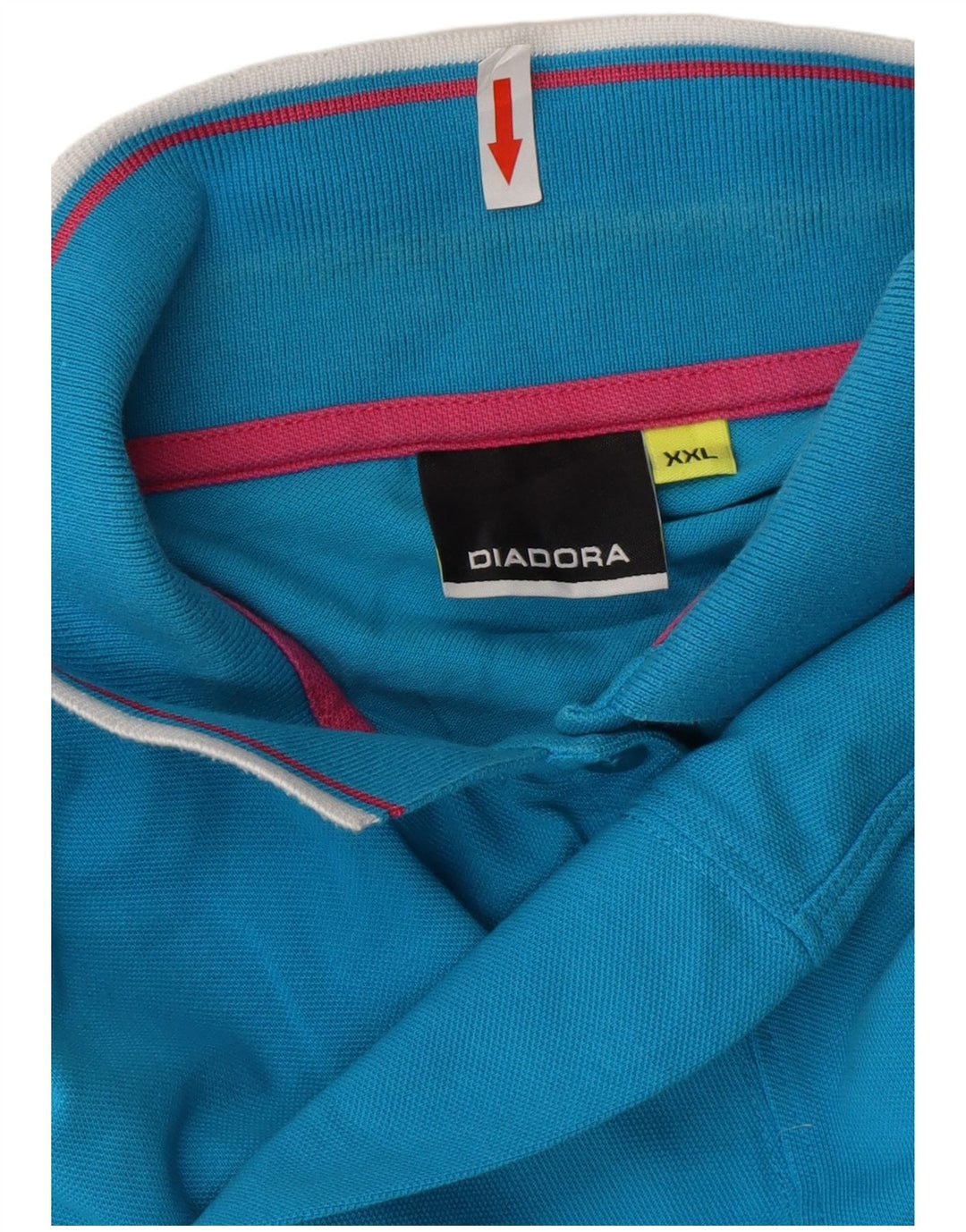 DIADORA Womens Polo Shirt UK 20 2XL Blue
