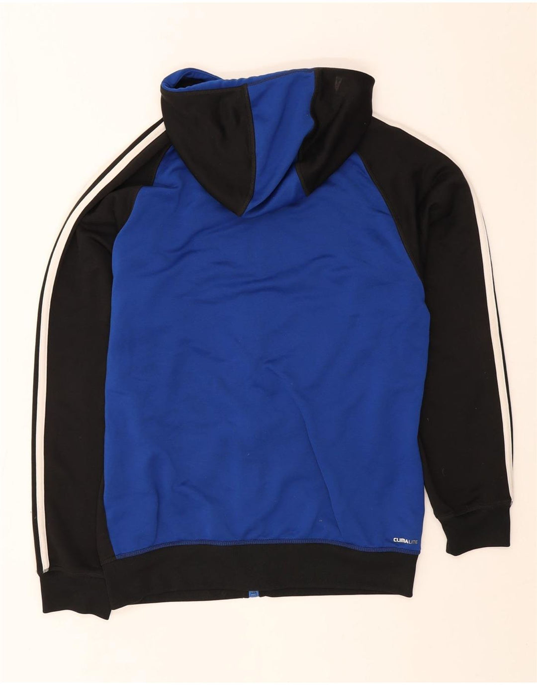Adidas Mens Climalite Zip Hoodie Sweater Medium Black Colourblock Polyester