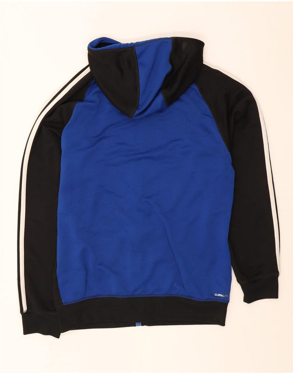 Adidas Mens Climalite Zip Hoodie Sweater Medium Black Colourblock Polyester