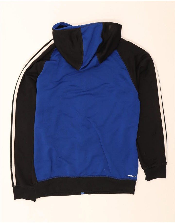 Adidas Mens Climalite Zip Hoodie Sweater Medium Black Colourblock Polyester