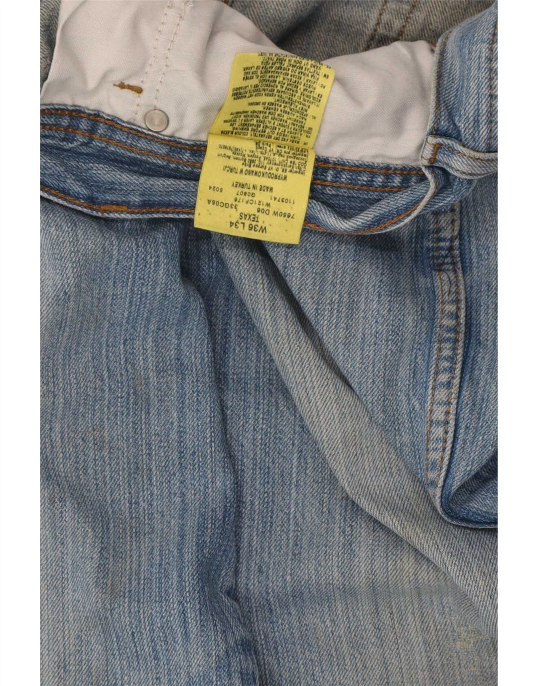 Wrangler Mens Texas Straight Jeans W36 L34 Blue Cotton