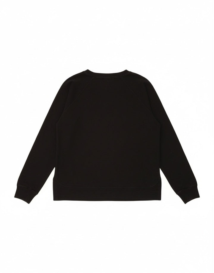 CONVERSE Womens Graphic Sweatshirt Jumper UK 16 Large Black Cotton