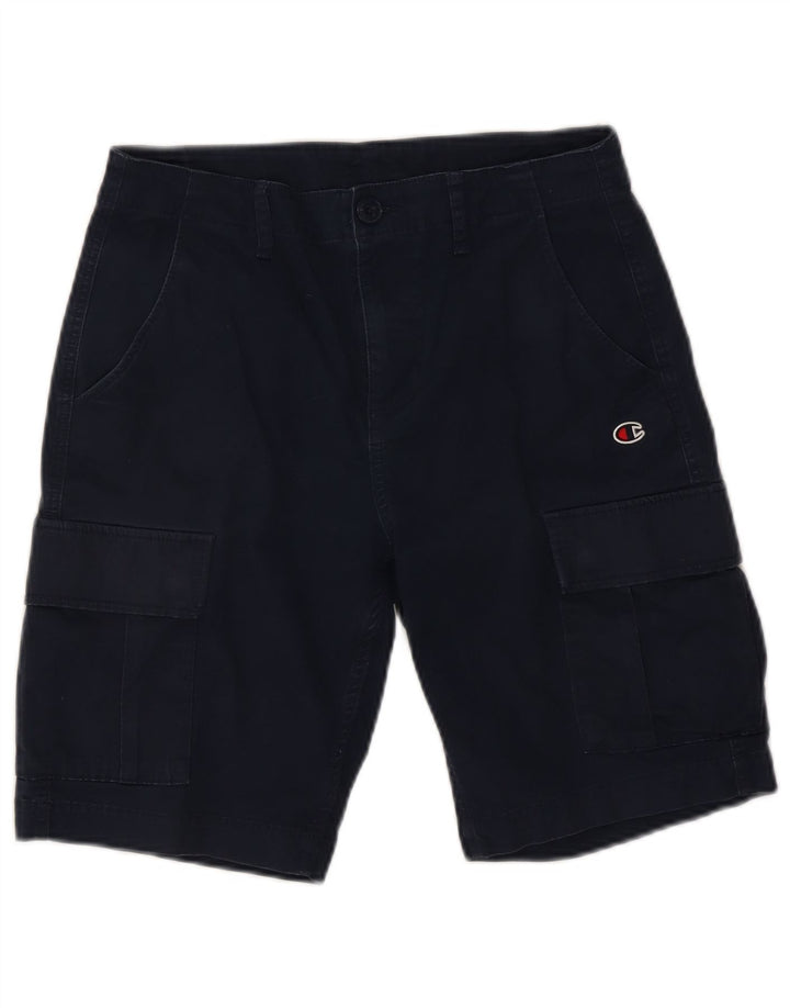 CHAMPION Mens Cargo Shorts Small W28  Navy Blue Cotton