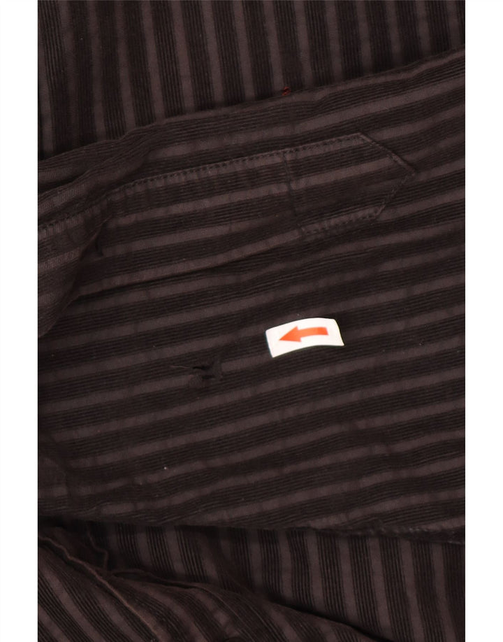 Marlboro Classics Mens Shirt 2XL Brown Striped Cotton