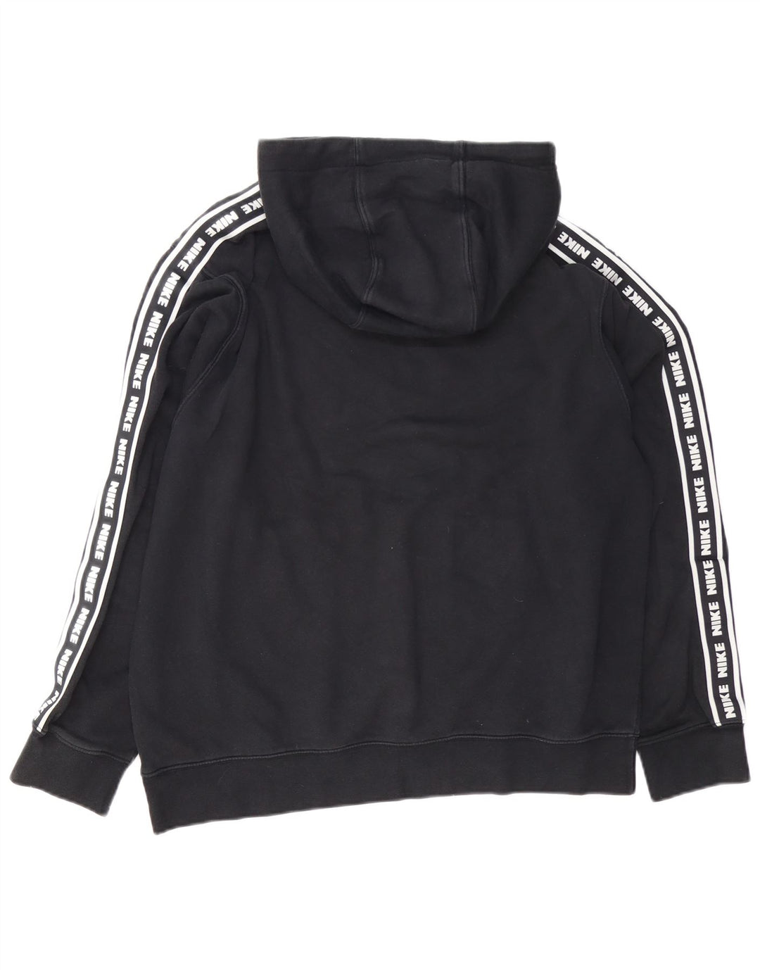 NIKE Mens Graphic Hoodie Jumper Large Black Cotton