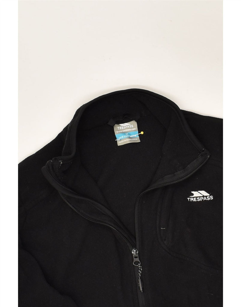 TRESPASS Womens Fleece Jacket UK 12 Medium Black Polyester | Vintage Trespass | Thrift | Second-Hand Trespass | Used Clothing | Messina Hembry 