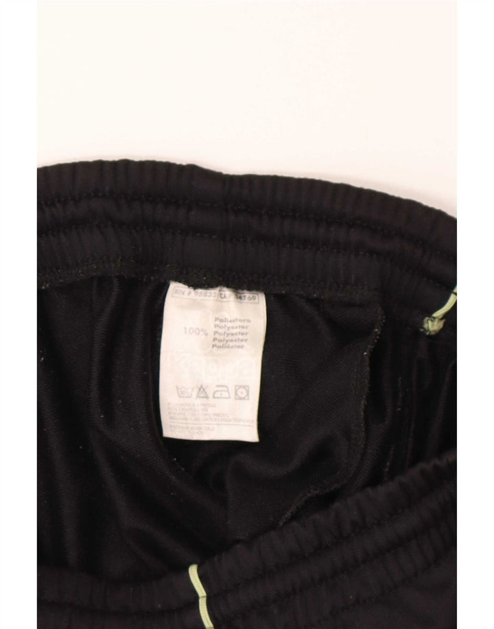Kappa Mens Graphic Tracksuit Trousers Small Black Colourblock Polyester