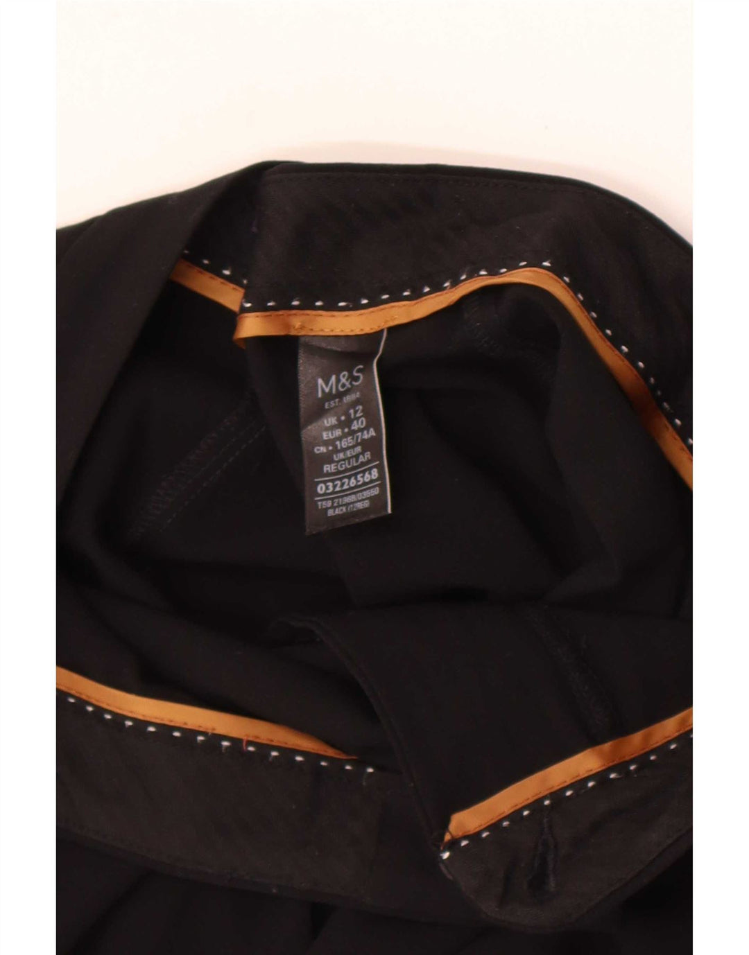 Marks & Spencer Womens Bootcut Suit Trousers UK 12 Medium W30 L27 Black