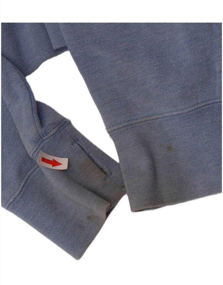 Hurley Womens Oversized Graphic Hoodie Jumper UK 10 Small Blue Cotton