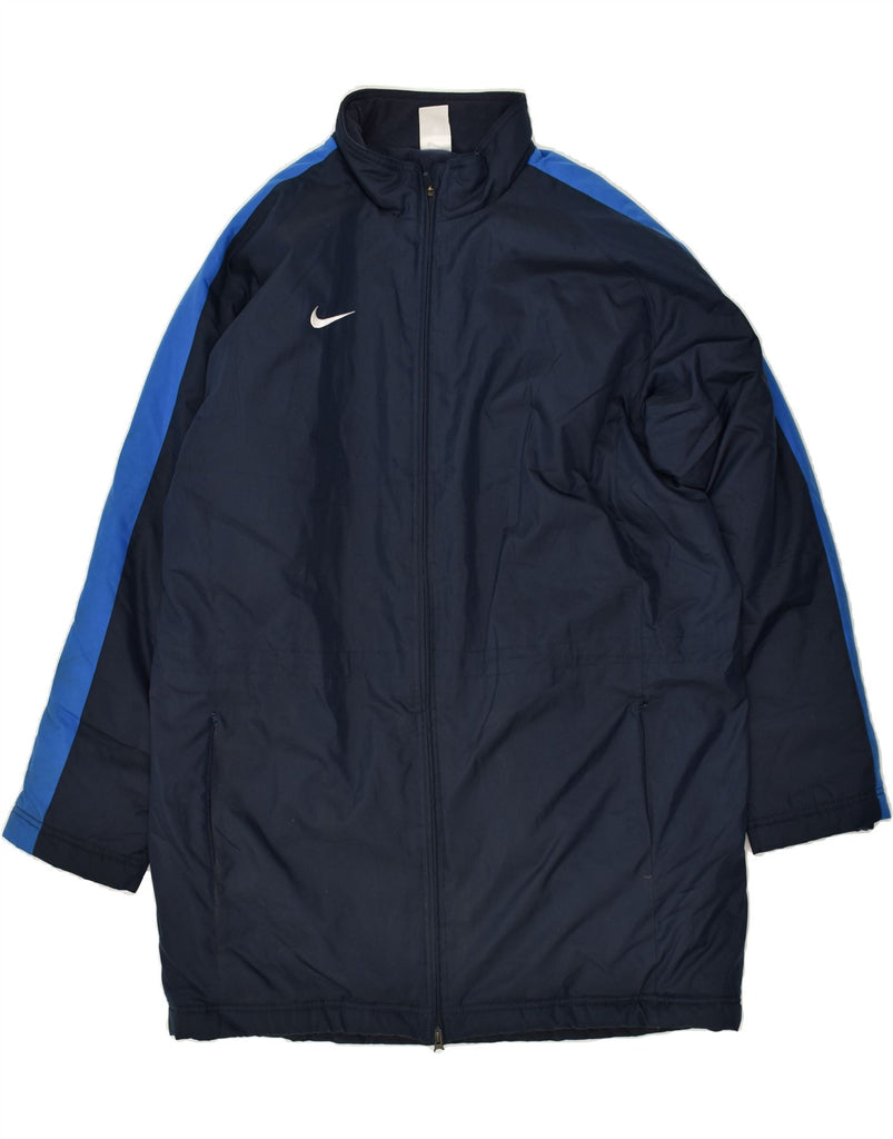 NIKE Mens Windbreaker Jacket UK 42/44 XL Navy Blue Colourblock Polyester | Vintage Nike | Thrift | Second-Hand Nike | Used Clothing | Messina Hembry 