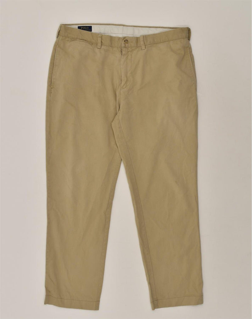 POLO RALPH LAUREN Mens Tapered Chino Trousers W38 L29 Beige Cotton | Vintage Polo Ralph Lauren | Thrift | Second-Hand Polo Ralph Lauren | Used Clothing | Messina Hembry 