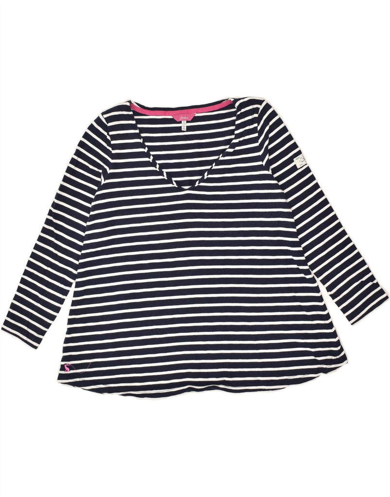 JOULES Womens Top Long Sleeve UK 8 Small  Navy Blue Striped Nautical | Vintage Joules | Thrift | Second-Hand Joules | Used Clothing | Messina Hembry 