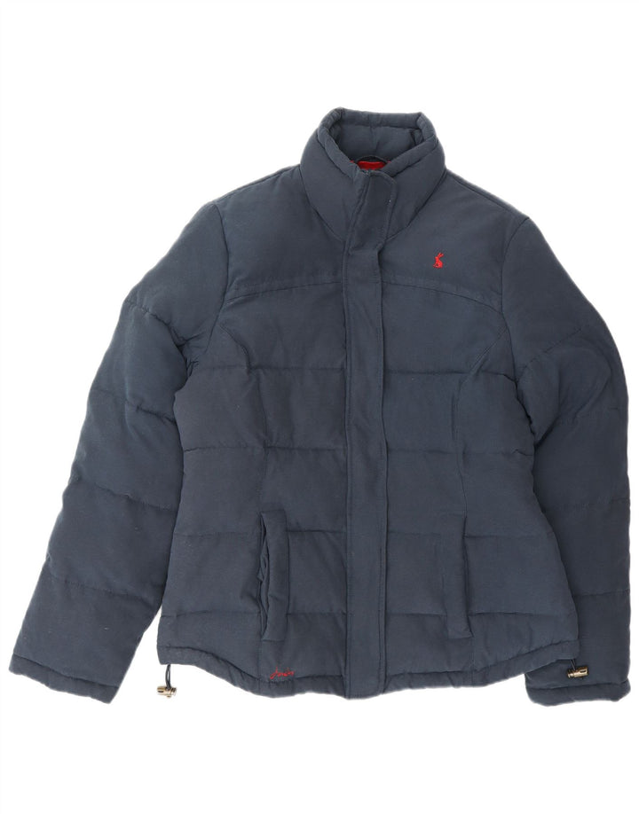 Joules Womens Padded Jacket UK 12 Medium Navy Blue Polyester