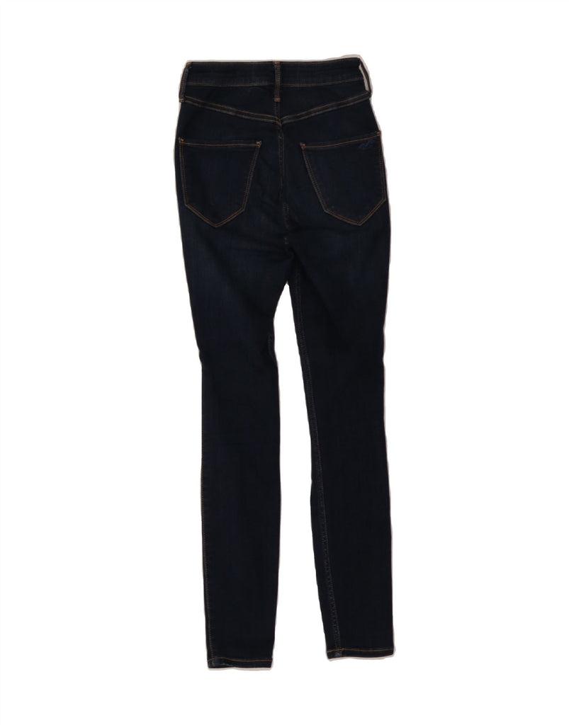 HOLLISTER Womens Distressed Skinny Jeans US 0 XS W24 L26 Navy Blue Vintage Hollister and Second-Hand Hollister from Messina Hembry 