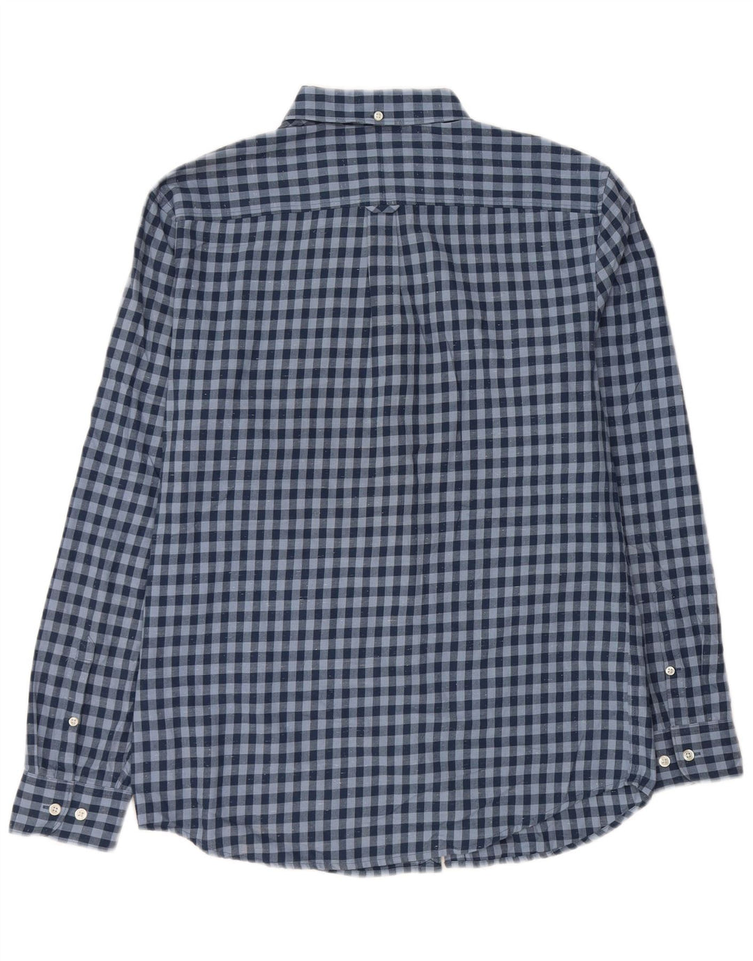 PENGUIN Mens Shirt Medium Navy Blue Gingham Cotton