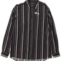 LERROS Mens Corduroy Shirt Large Grey Striped Cotton