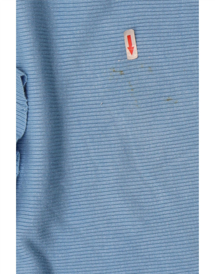 Marks & Spencer Womens Top Long Sleeve UK 18 XL  Blue Viscose