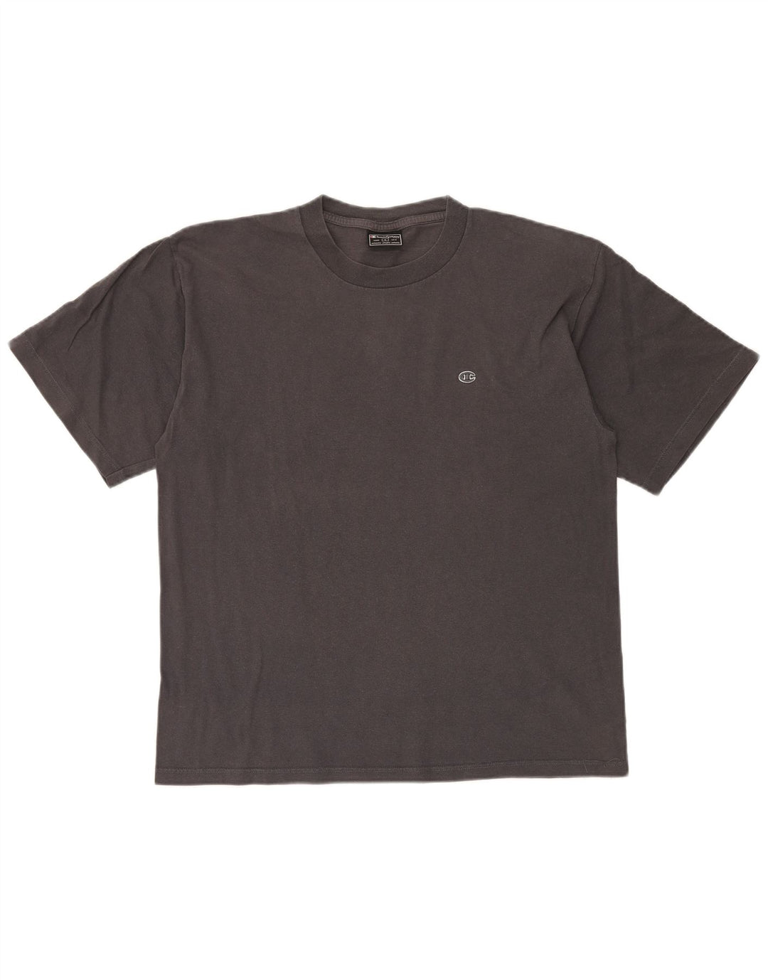 Champion Mens Graphic T-Shirt Top Large Grey Cotton