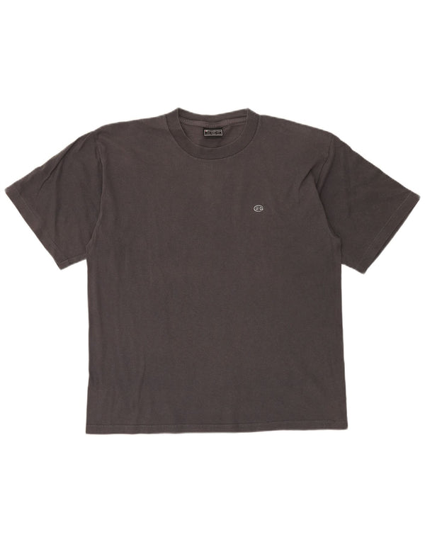 Champion Mens Graphic T-Shirt Top Large Grey Cotton