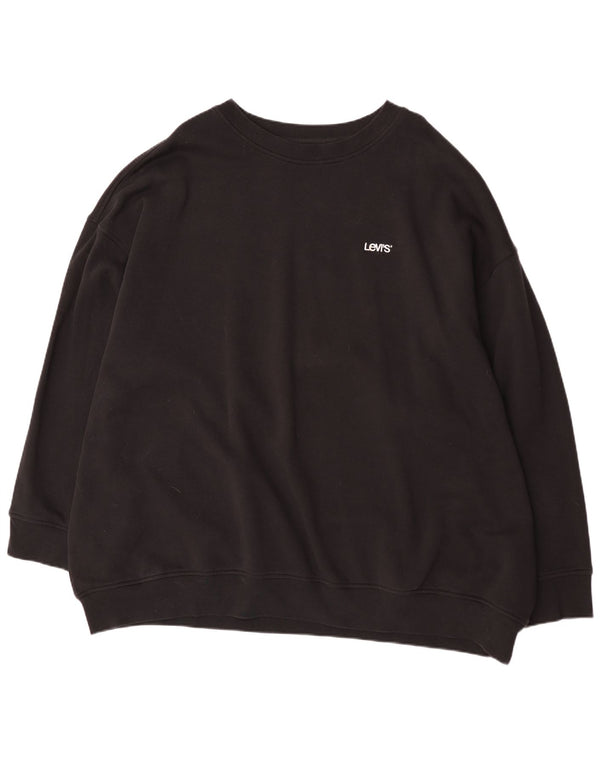 Levi's Mens Relaxed Fit Sweatshirt Jumper 5XL Black Cotton