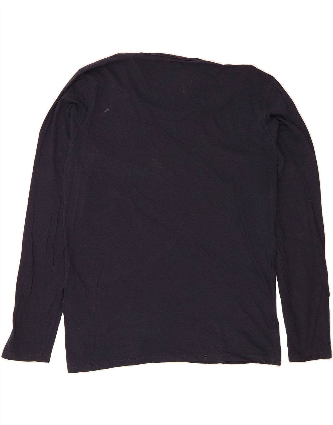 REPLAY Womens Top Long Sleeve UK 16 Large Navy Blue Cotton Vintage Replay and Second-Hand Replay from Messina Hembry 