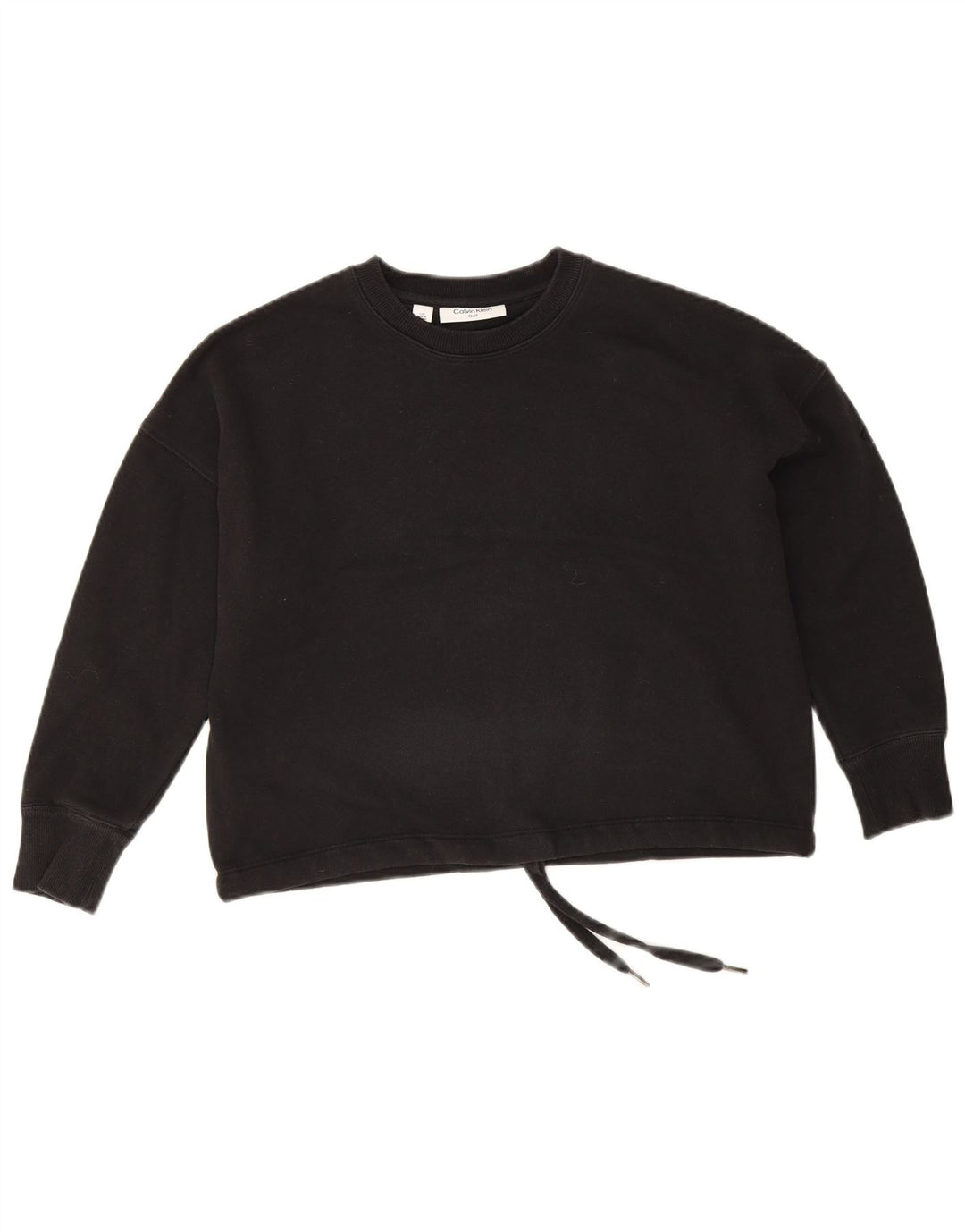 Calvin Klein Womens Golf Crop Oversized Top 3/4 Sleeve UK 10 Small Black