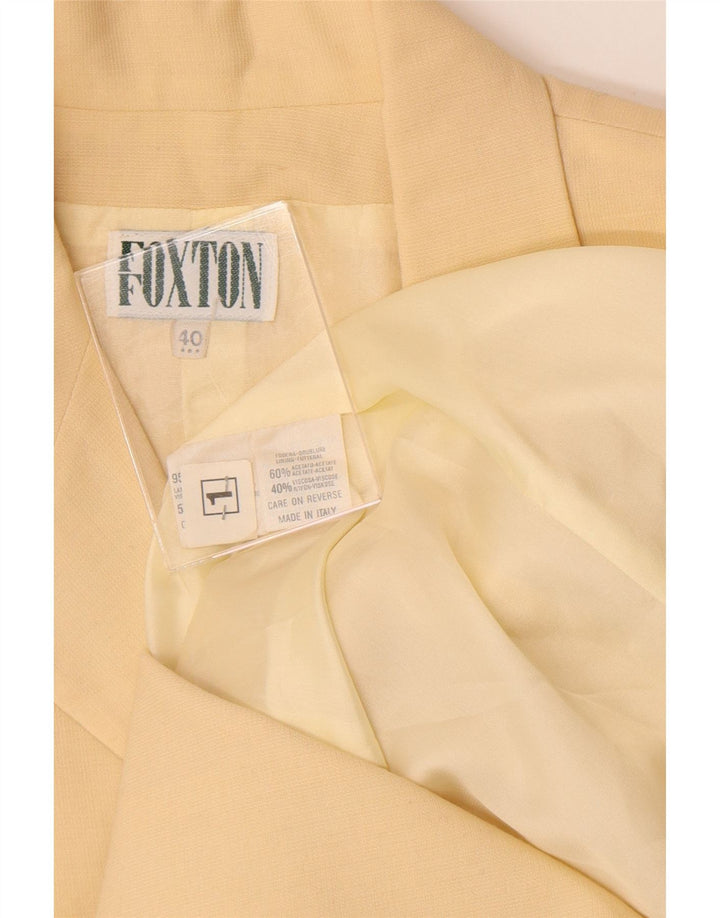 Vintage Womens Overcoat IT 40 Small Beige Acetate