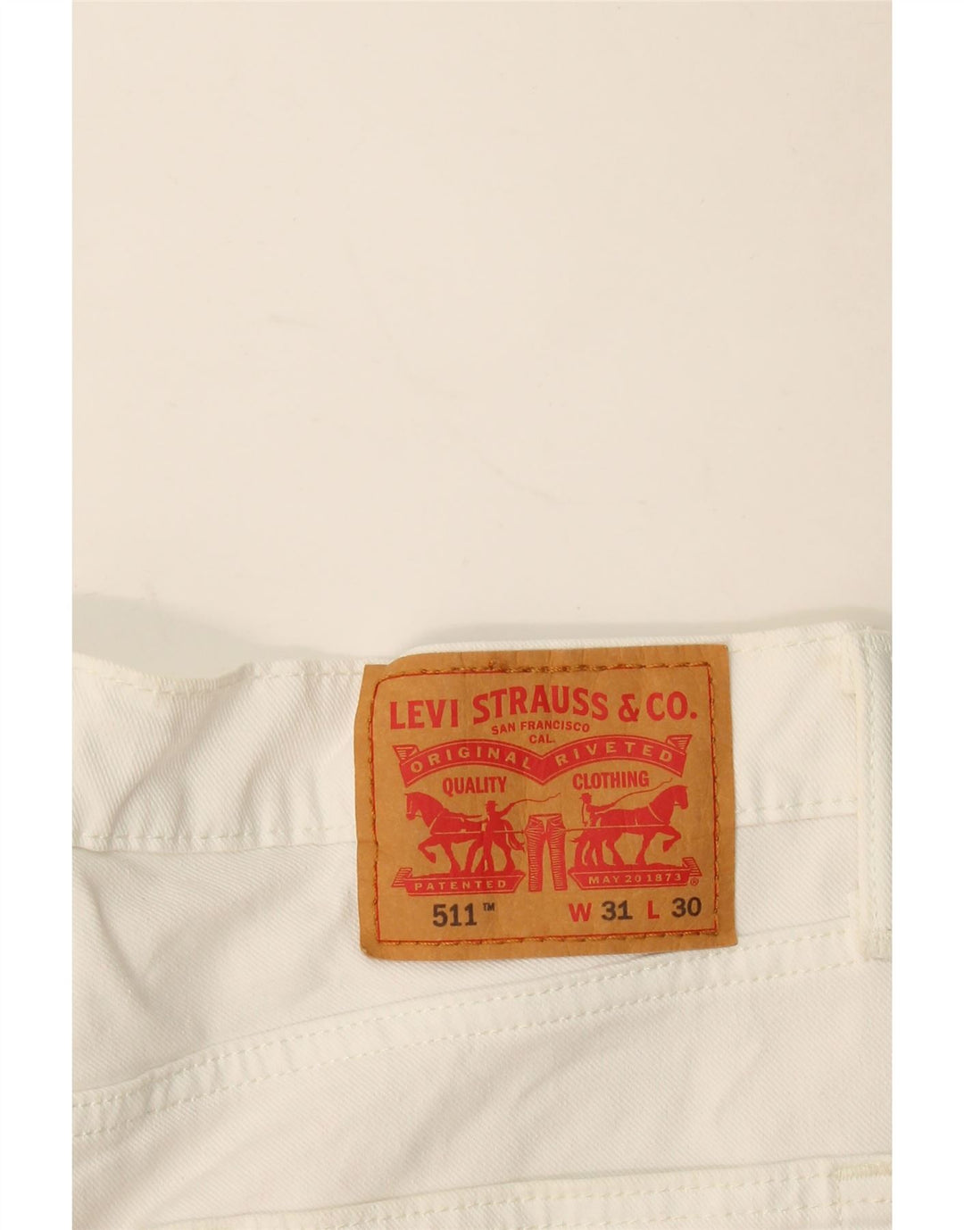 Levi's Womens 511 Slim Jeans W31 L30 White Cotton