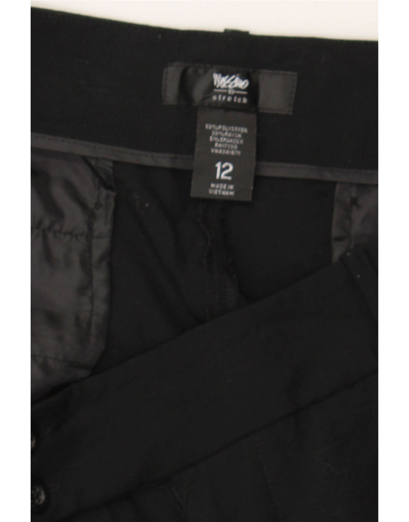 MOSSIMO Womens Straight Capri Trousers US 12 Large W34 L20 Black Polyester Vintage Mossimo and Second-Hand Mossimo from Messina Hembry 