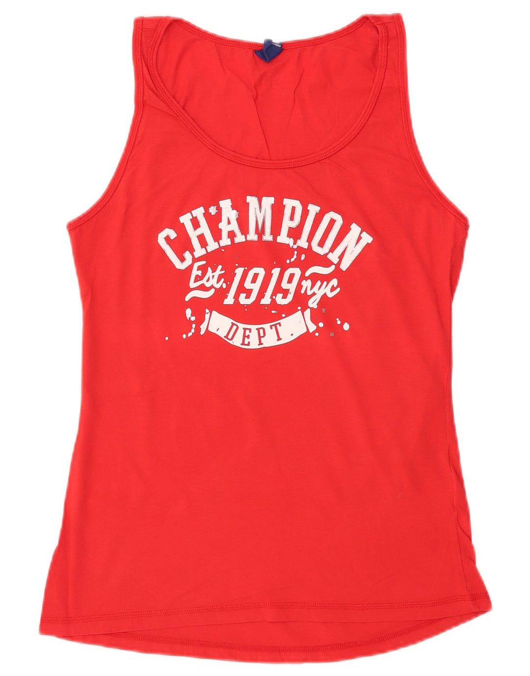 CHAMPION Womens Graphic Vest Top UK 20 2XL Red Cotton
