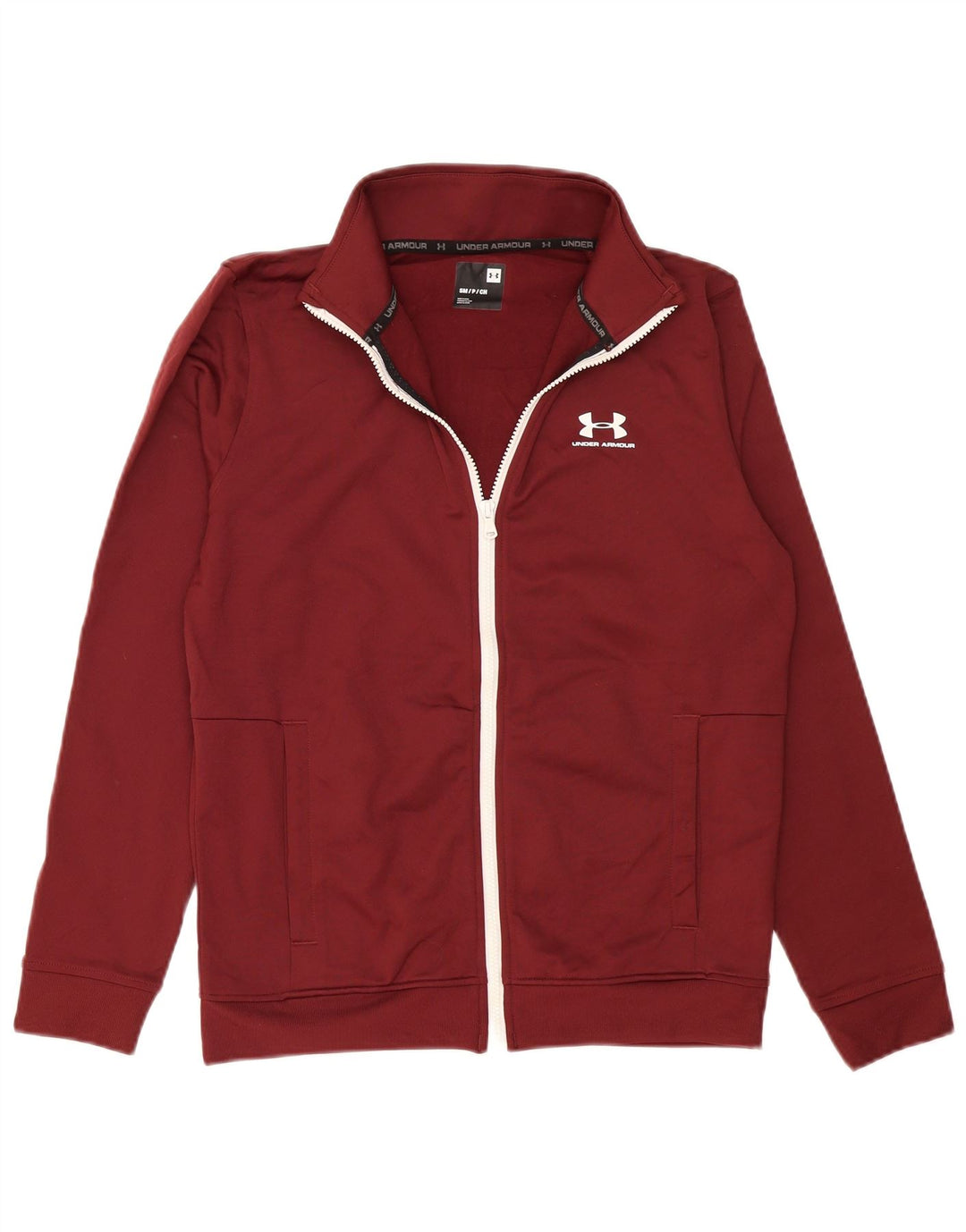 UNDER ARMOUR Mens Tracksuit Top Jacket Small Maroon Polyester