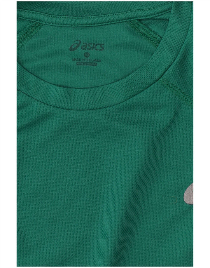 ASICS Mens T-Shirt Top Small Green