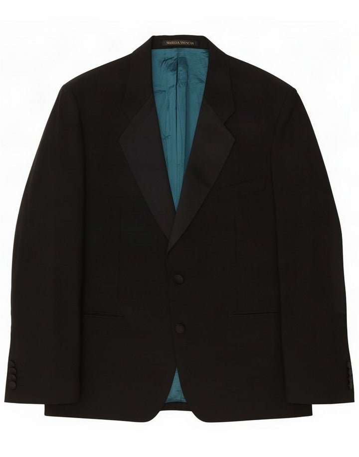 Marks & Spencer Mens St. Michael 2 Button Blazer Jacket UK 42 Large Black