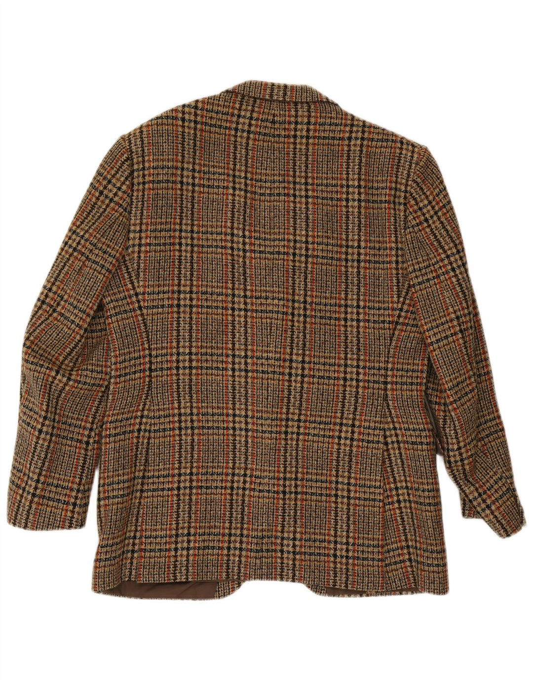 Avant Mens 2 Button Blazer Jacket IT 54 2XL Brown Check Wool