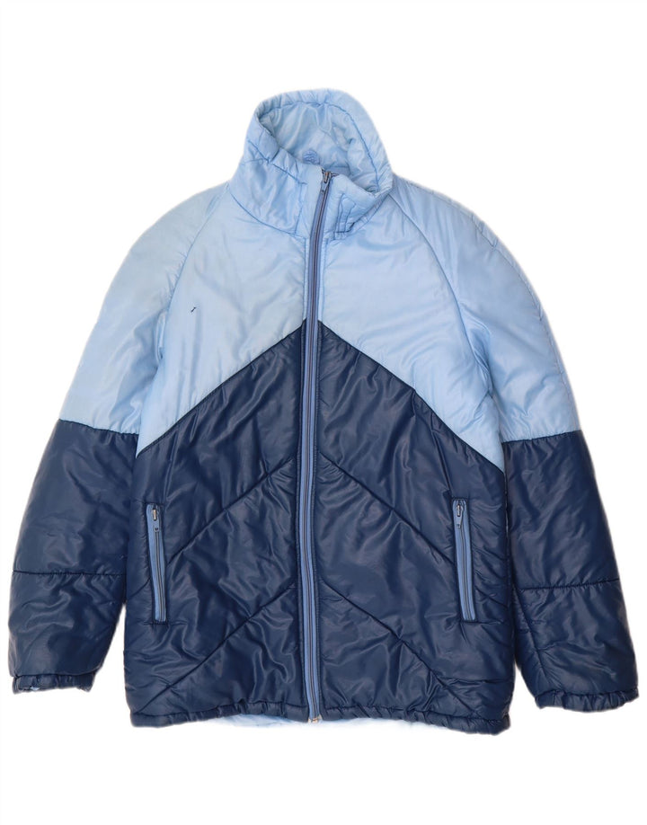 MARILENA Mens Padded Jacket UK 36 Small  Blue Colourblock