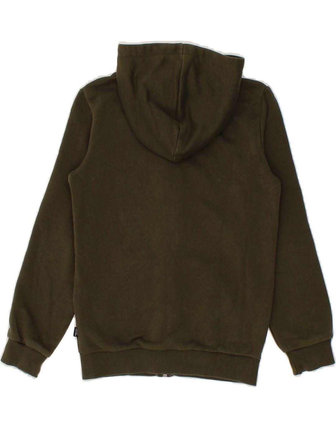 PUMA Boys Graphic Zip Hoodie Sweater 9-10 Years Khaki Cotton Vintage Puma and Second-Hand Puma from Messina Hembry 