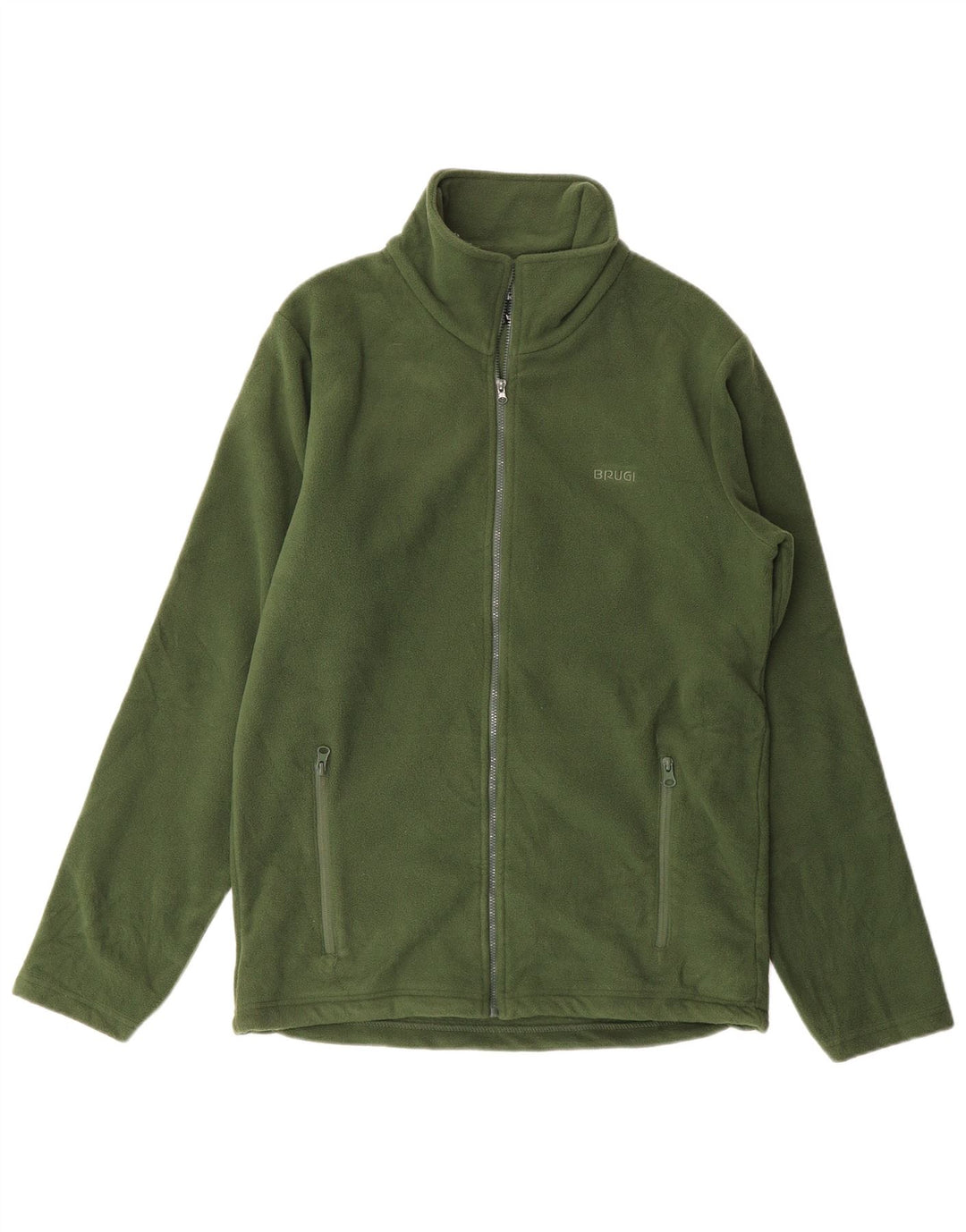 BRUGI Mens Fleece Jacket UK 38 Medium Green