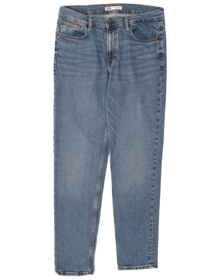 Zara Mens Slim Jeans EU 44 Large W34 L31 Blue Cotton