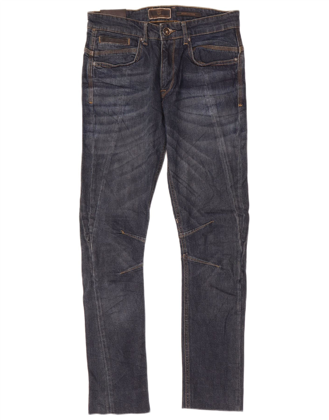 Zara Mens Slim Jeans EU 38 Small W30 L30 Navy Blue Cotton