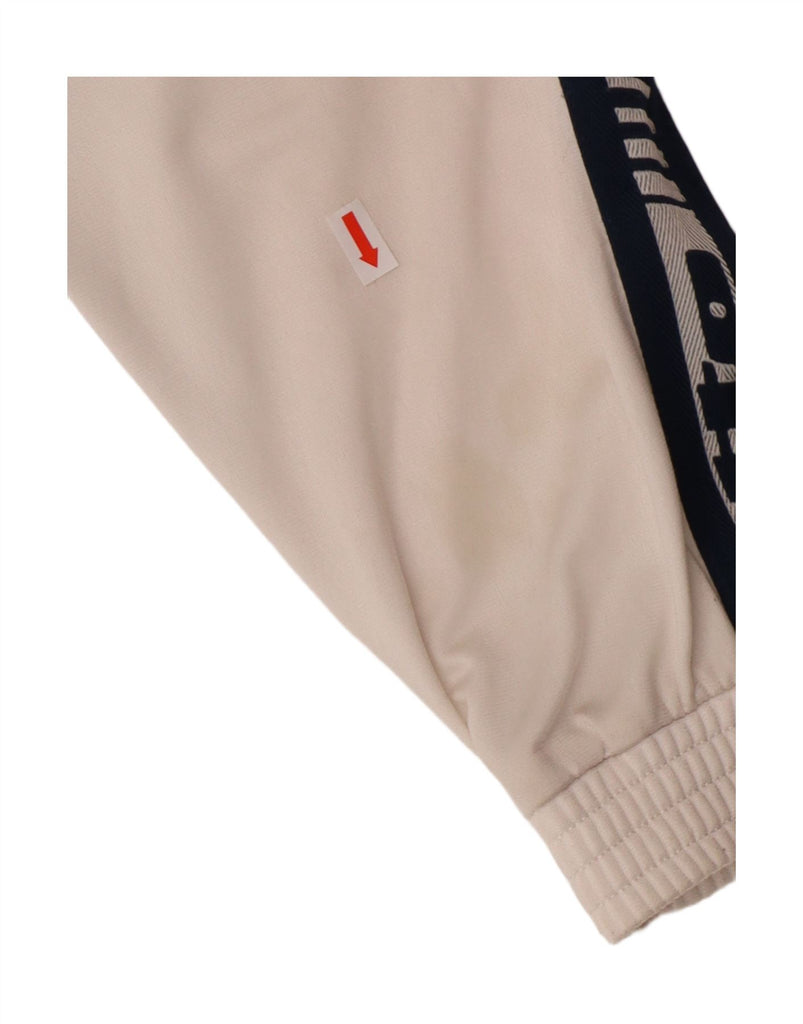 LOTTO Boys Graphic Tracksuit Top Jacket 11-12 Years Off White Polyester Vintage Lotto and Second-Hand Lotto from Messina Hembry 