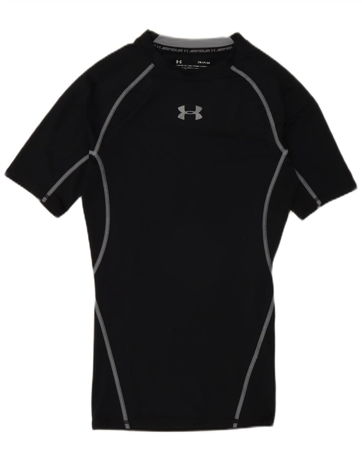 Under Armour Mens Compression T-Shirt Top Small Black Sports