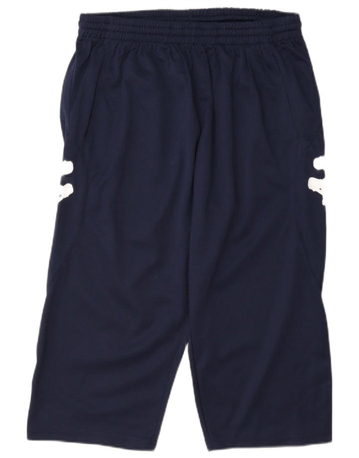 Kappa Mens Graphic Bermuda Sport Shorts XL Navy Blue Polyester