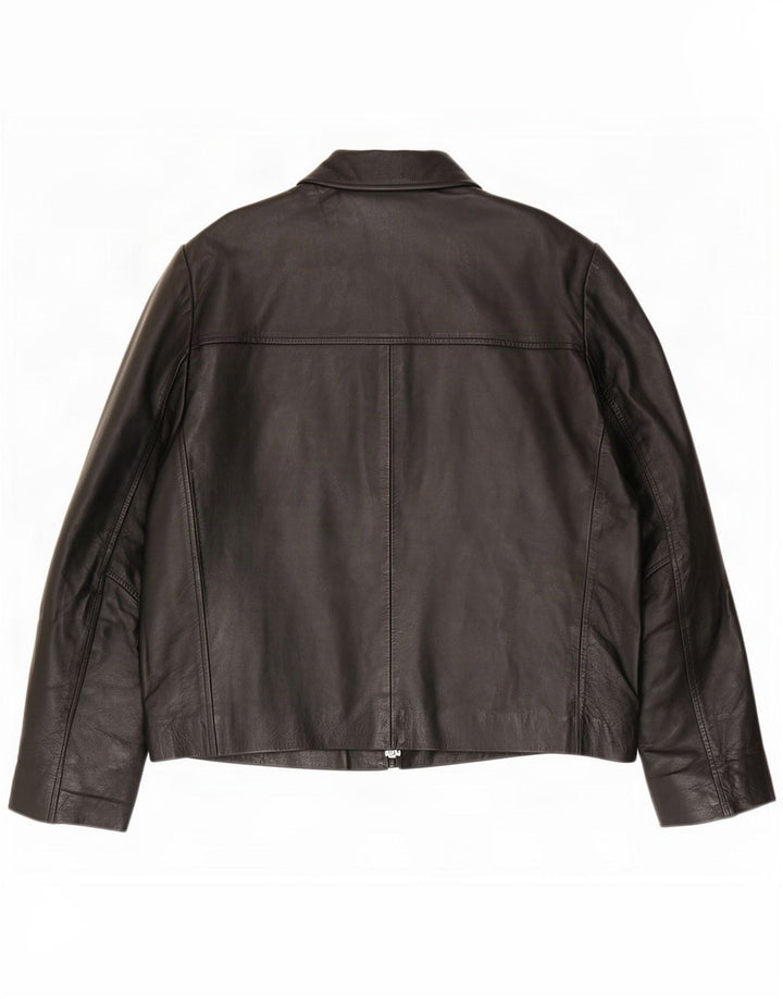 Matinee Mens Leather Jacket UK 36 Small Black