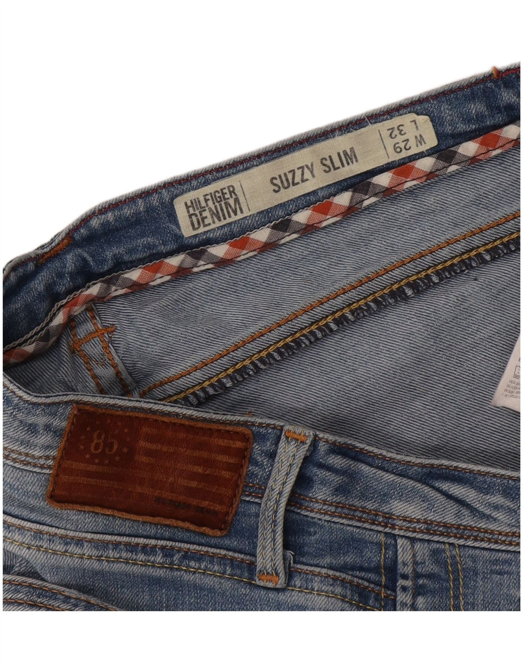 Tommy Hilfiger Womens Suzzy Slim Jeans W29 L32 Blue Cotton