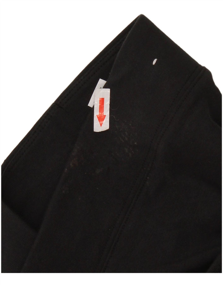 NIKE Womens Graphic Leggings UK 12 Medium  Black Cotton