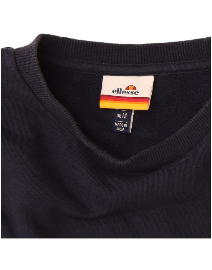 Ellesse Mens Graphic Sweatshirt Jumper Medium Navy Blue Cotton