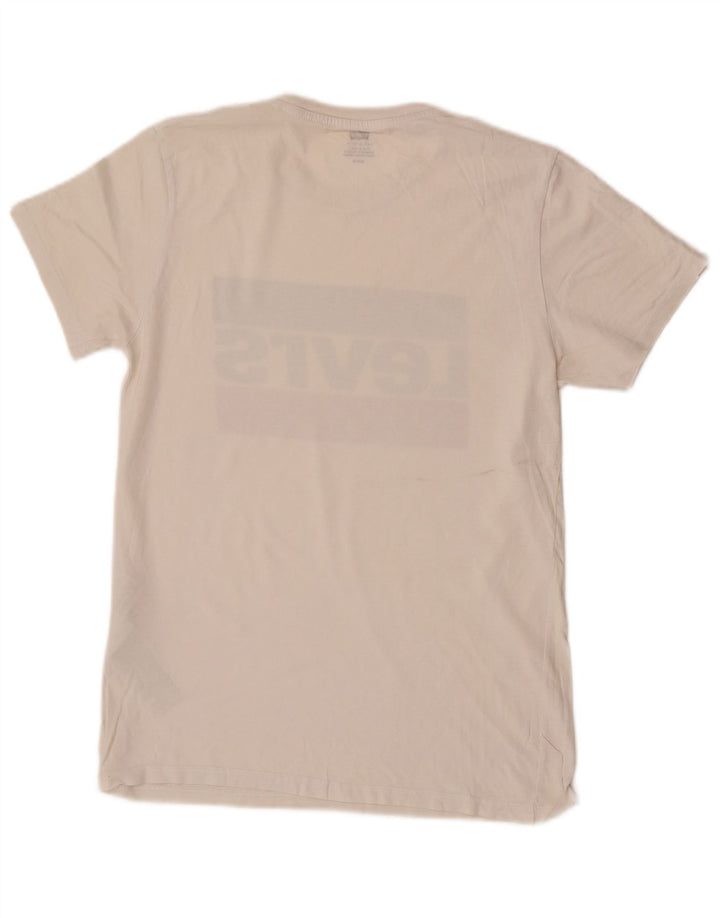 Levi's Mens Graphic T-Shirt Top Small Off White Cotton